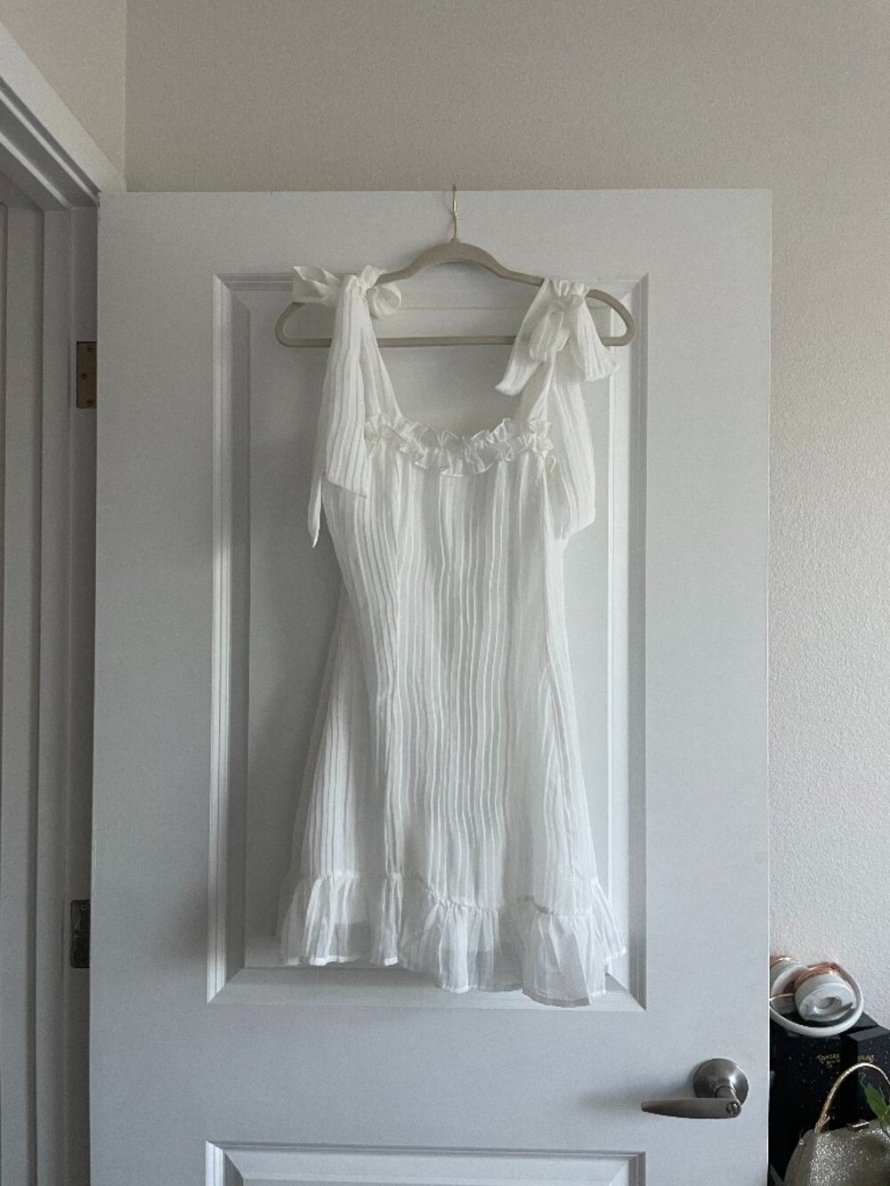 White ruffle dress